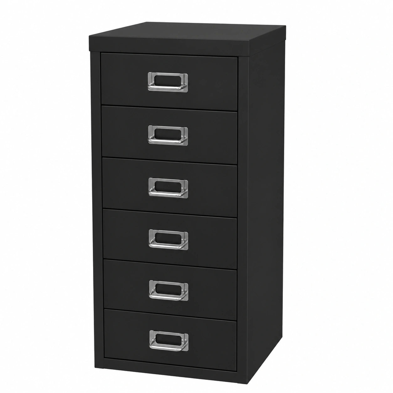 Bisley Metall-Schubladenschrank mit 6 Fächern DIN A4, Schwarz
