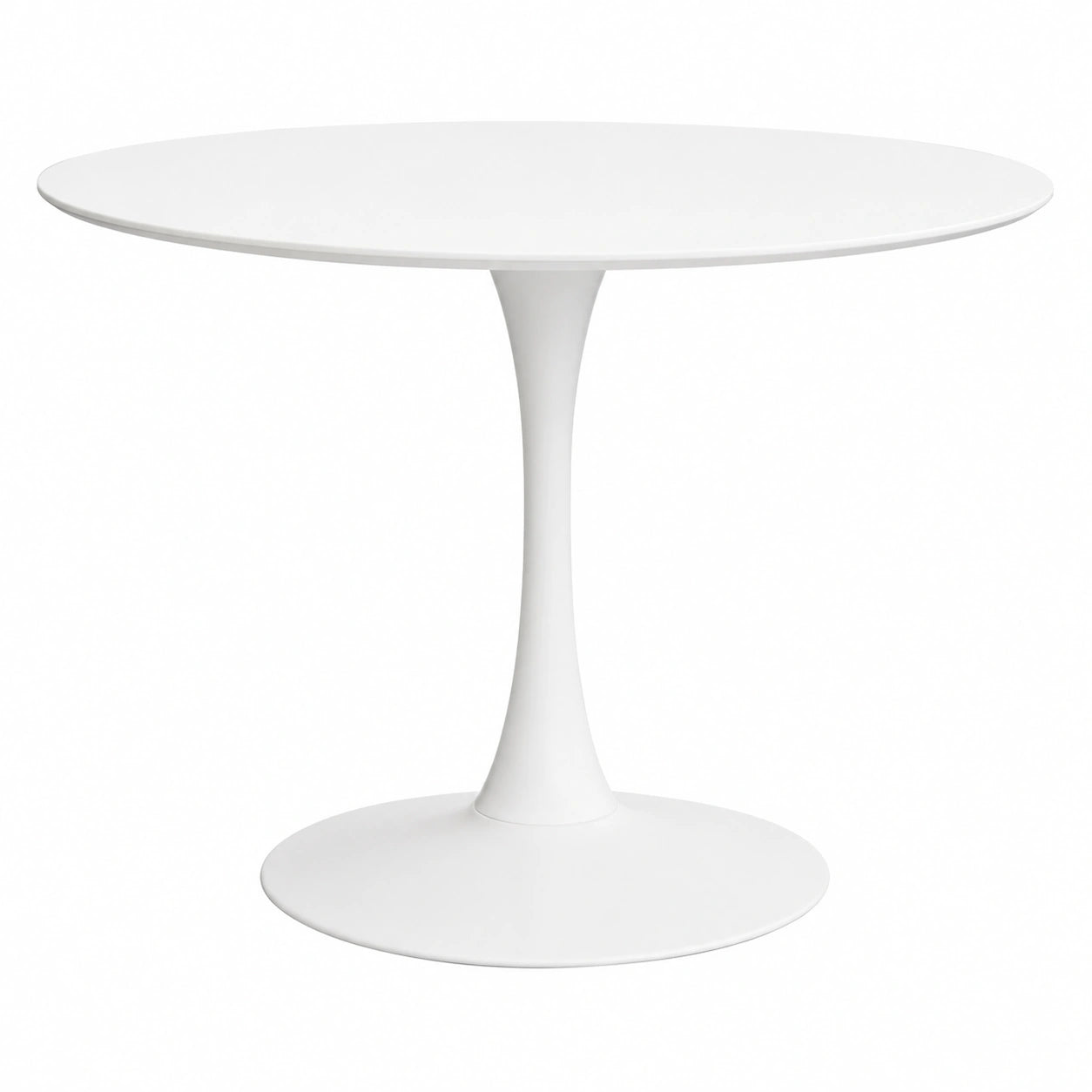 Runder Esstisch 110 cm Weiß für 6 Personen, Minimalistisches Design