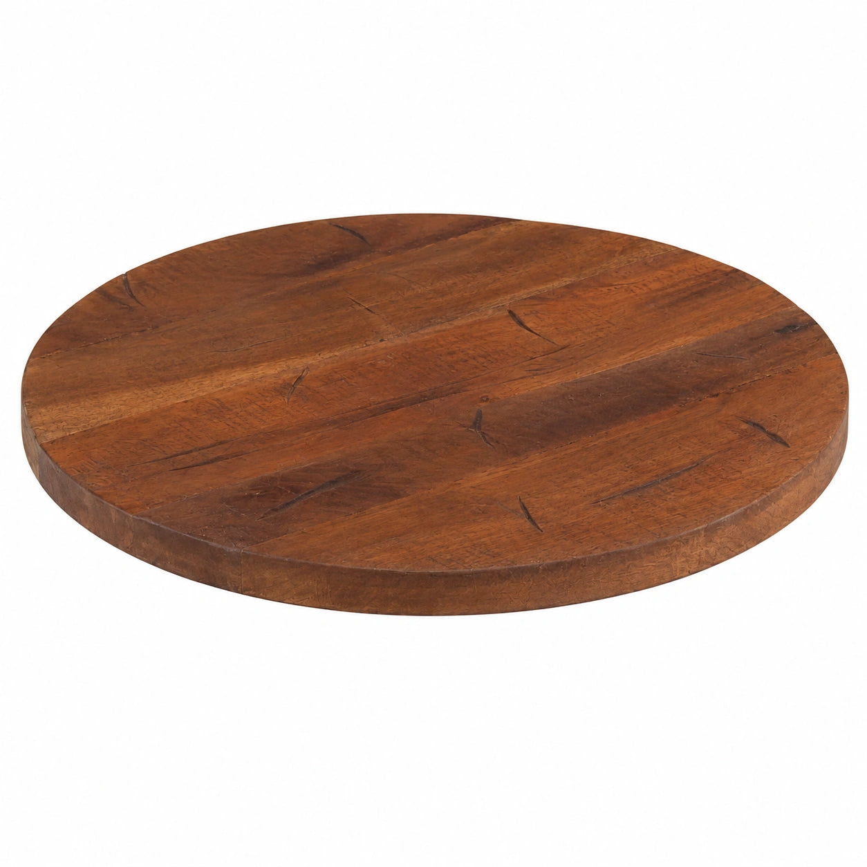Runde Massivholz-Tischplatte Ø 40cm - Vintage Altholz für Esstisch & Couchtisch