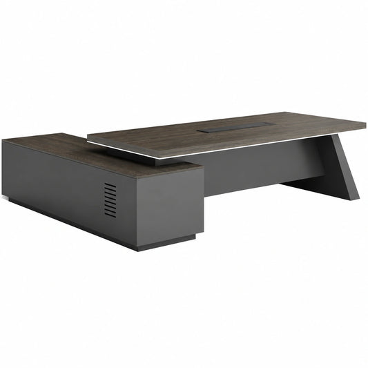 Moderner Chef-Büroschreibtisch, 180x80 cm, Multifunktionaler Arbeitstisch für Büro und Gaming