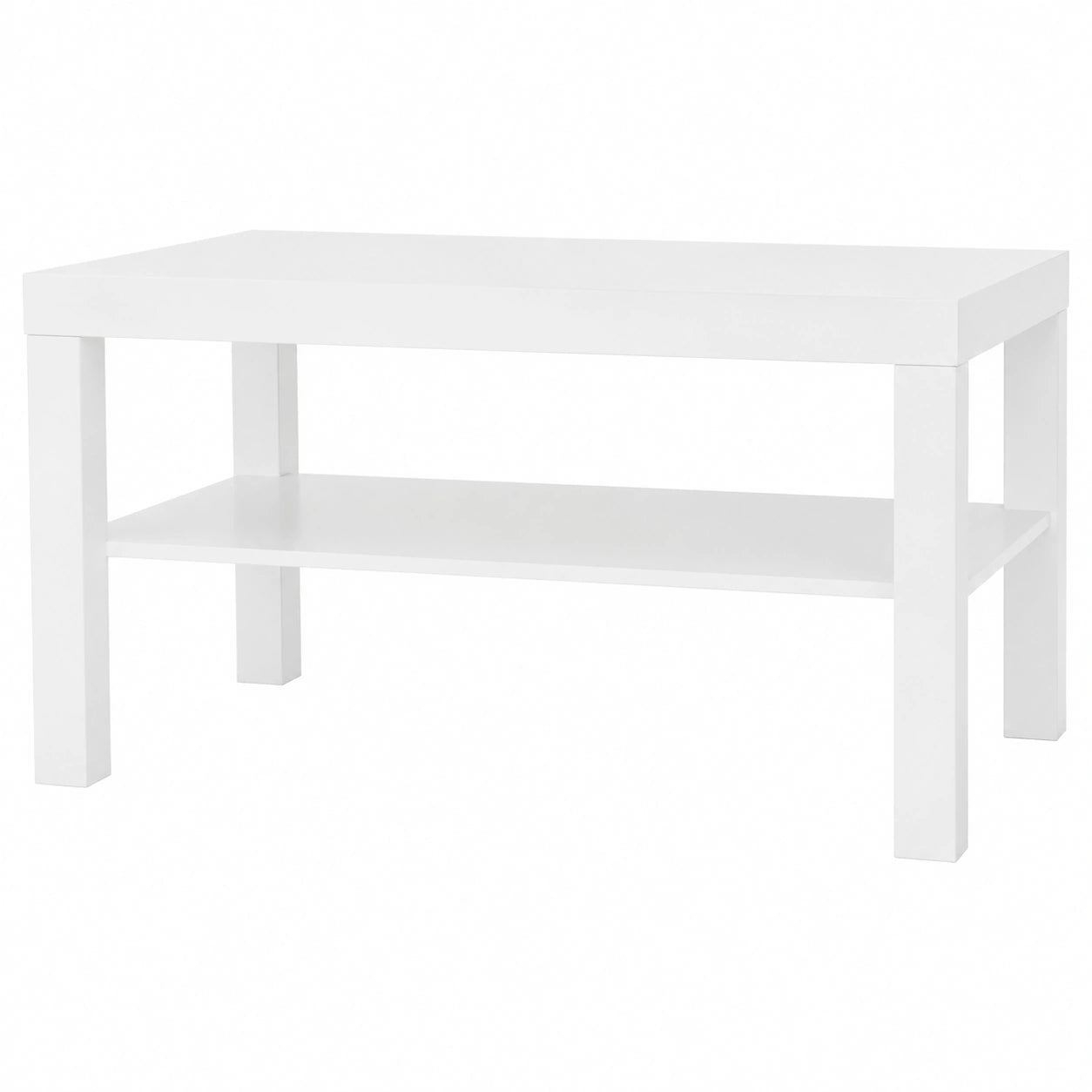 IKEA Lack Couchtisch mit Ablage, 90x55x45 cm, Weiß