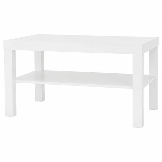 IKEA Lack Couchtisch mit Ablage, 90x55x45 cm, Weiß