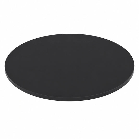 Runde Tischplatte aus Gehärtetem Glas, 400 mm, Schwarz für Ess- und Couchtische