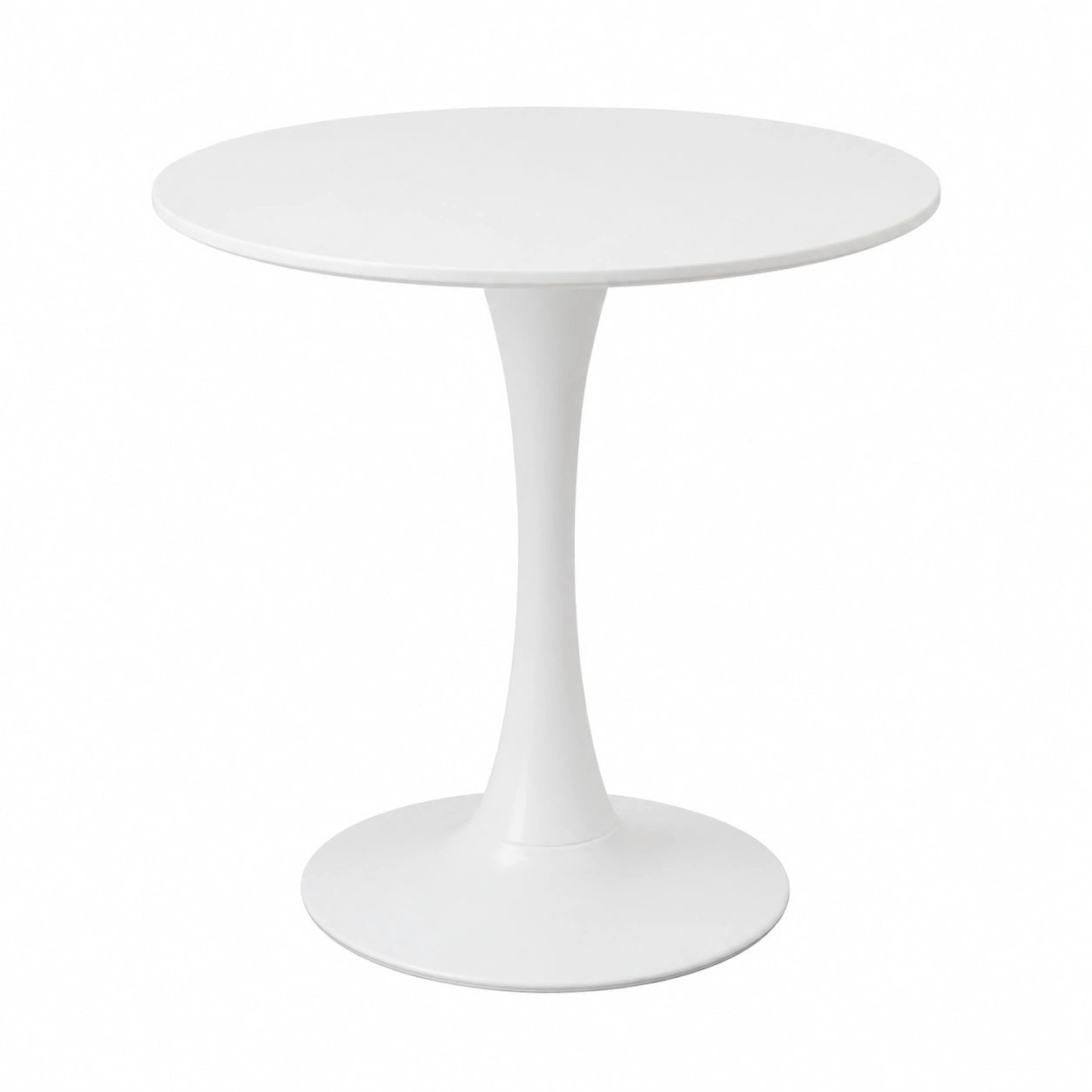 Runder Esstisch 70 cm, Platz für 2-4 Personen, Ideal für Wohnzimmer, Esszimmer, Küche, Café – Weiß