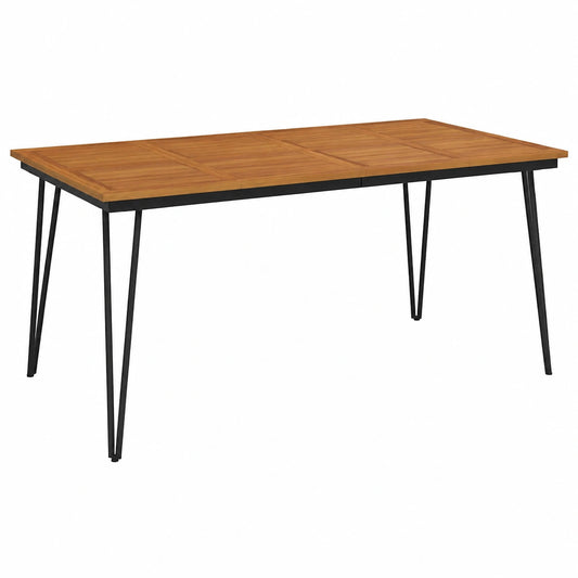 Industrieller Esstisch aus Akazienholz für den Garten, Rechteckig 180x90x75cm