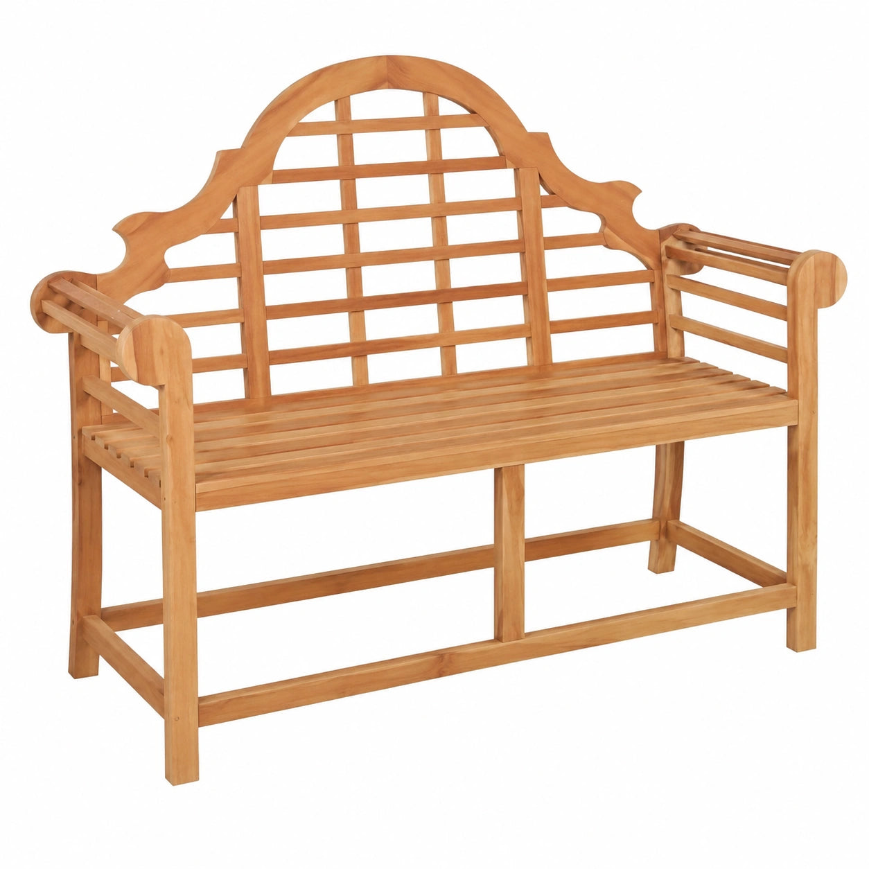 Teakholz Gartenbank für Terrasse und Balkon - 127x58,5x92,5 cm