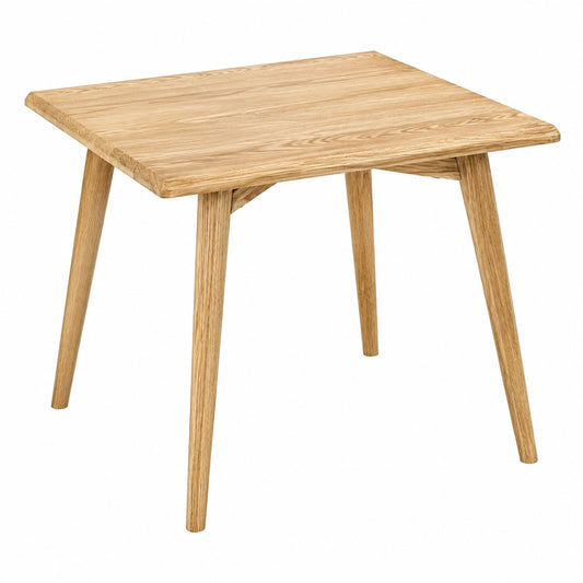 Eichenholz Beistelltisch, Massivholz, geölt, Traditionelles Design, 45x45x45 cm