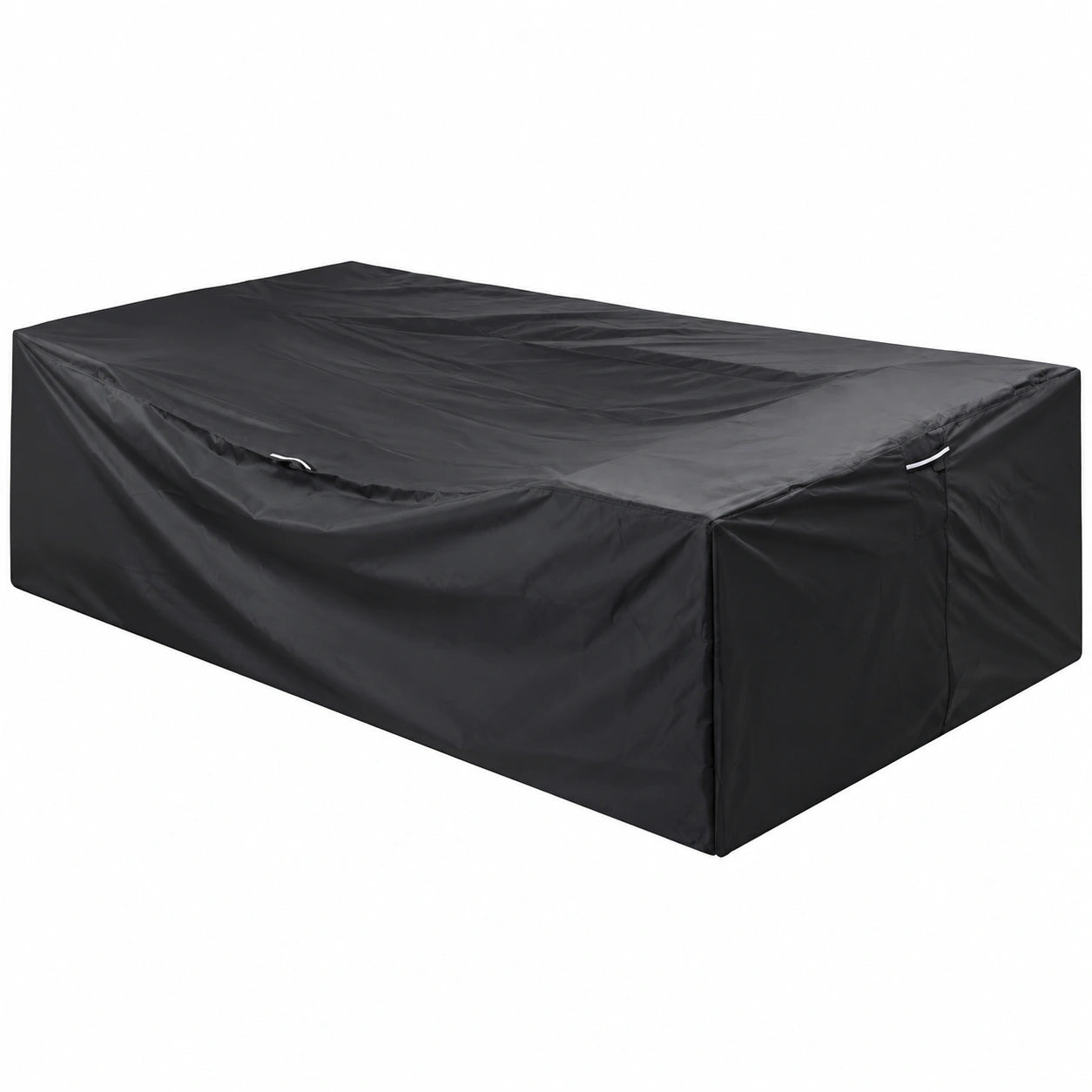 Wasserdichte Schutzhüllen für Gartenmöbel, Möbelabdeckung für Rattanmöbel, wetterfeste Abdeckung, Schwarz, 135x135x75 cm
