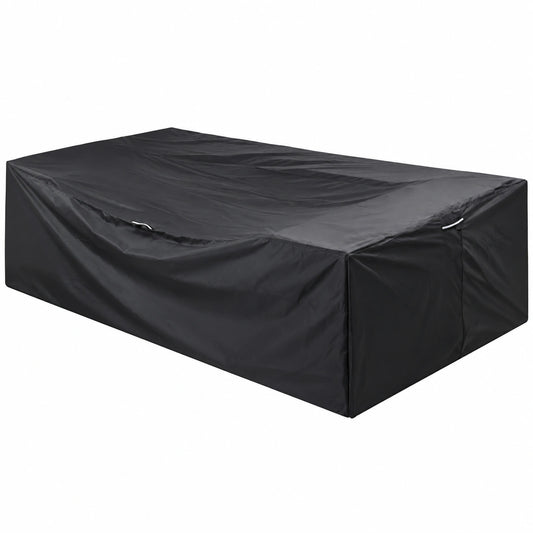 Wasserdichte Schutzhüllen für Gartenmöbel, Möbelabdeckung für Rattanmöbel, wetterfeste Abdeckung, Schwarz, 135x135x75 cm