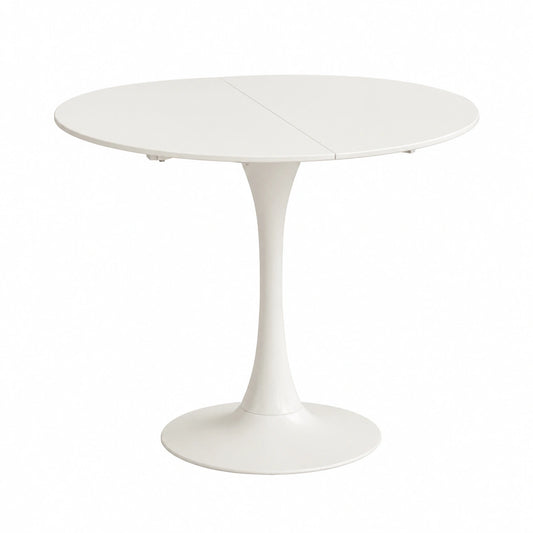 Moderner runder Esstisch 80 cm in Weiß für 2-4 Personen, ideal für Küche und Wohnzimmer